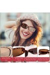Kitnelw 3 Pièces Lunette Rectangulaire Femme Vintage Lunettes de Soleil Mode Célébrité Lunettes Soleil de Party Rétro Lunette