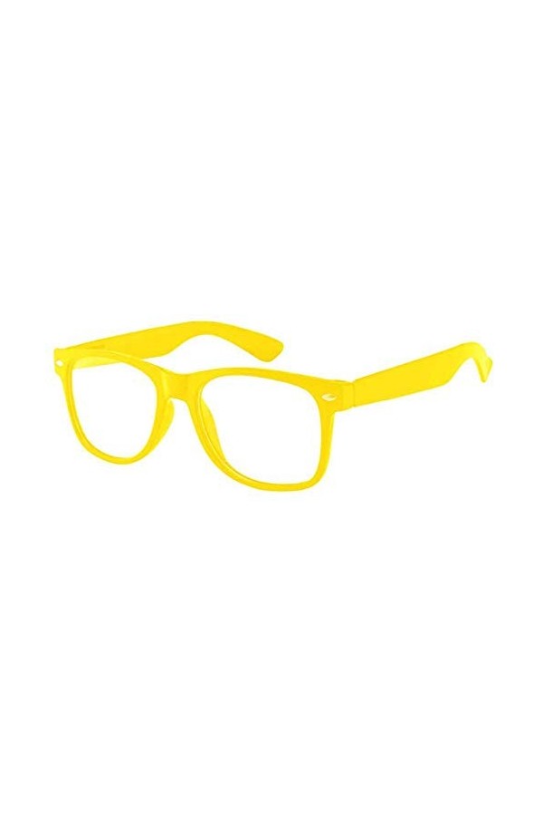 Boolavard Lunettes de Soleil Nerd dans le Style des Lunettes Unisexes Rétro Vintage - 45 modèles au choix Noir Teinté 