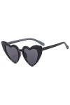 DEZ 1Pc Lunettes Coeur,Lunette Coeur Vintage - Mode Rétro Lunettes De Soleil Coeur Femme Vintage Heart Glasses Unisex Uv400,L