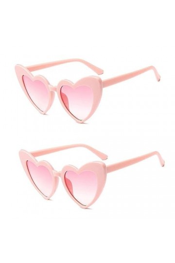 Lunettes De Soleil Coeur,2 PCS Lunettes Coeur Hippy Lunettes Hippie Monture En Métal Rétro Lunettes De Soleil Vintage Pour Fe