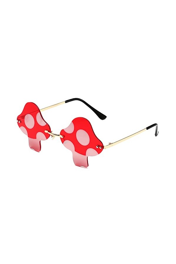 Hifot Lunettes de Soleil Sans Cadre pour Femme, Champignons Lunettes de Soleil Lunettes Parti de Soleil Hippie, pour Fête da