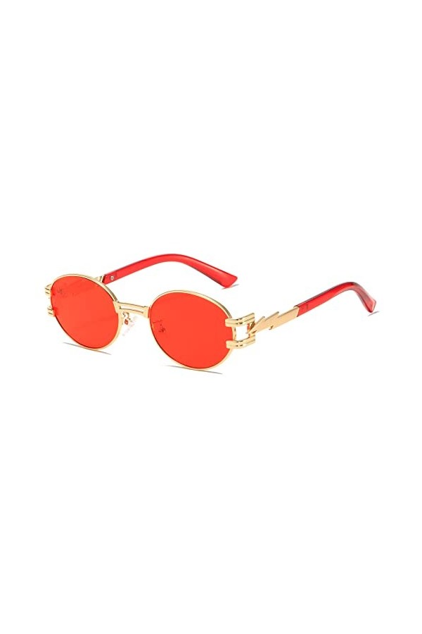 YAMEIZE Lunettes de Soleil pour Homme Ronde-Classique Rétro Steampunk Lunettes de Soleil Femme Protection UV Conduite Pêche L