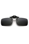 Long Keeper Clip Lunettes de Soleil Polarisées - Clip Solaire pour Lunettes de Vue, Sur Lunette de Soleil Polarisé Clipsable 