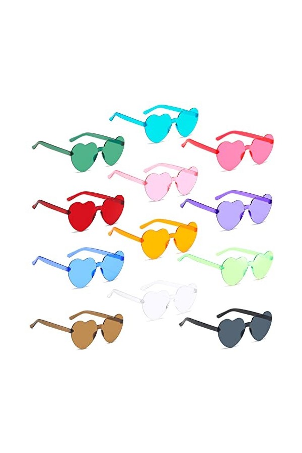 Lunettes de soleil en forme de cœur, lunettes de soleil, lunettes de soleil en forme de cœur, lunettes de soleil transparente