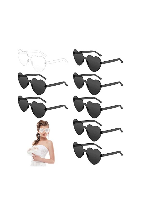Lunettes de soleil en forme de cœur, lunettes de soleil, lunettes de soleil en forme de cœur, lunettes de soleil transparente