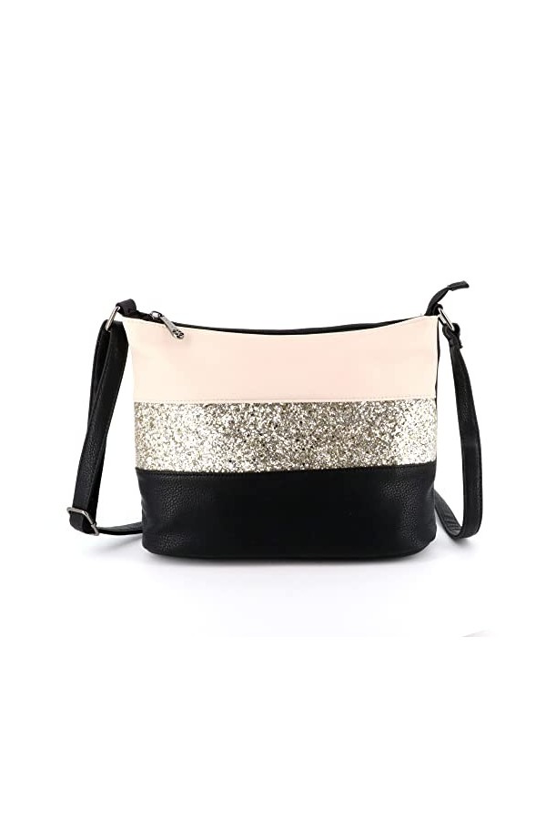 Gallantry - Sac Bandoulière Femme Paillettes Elégant - Sacoche Messenger Porté Epaule Tendance Multicolore Souple - Besace Sa