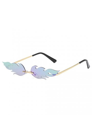 Aisoway Lunettes de soleil Flamme Femmes Hommes Rimless Lunettes de soleil Lunettes Vague Narrow Lunettes de soleil