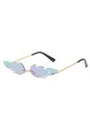 Aisoway Lunettes de soleil Flamme Femmes Hommes Rimless Lunettes de soleil Lunettes Vague Narrow Lunettes de soleil