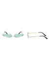 Aisoway Lunettes de soleil Flamme Femmes Hommes Rimless Lunettes de soleil Lunettes Vague Narrow Lunettes de soleil