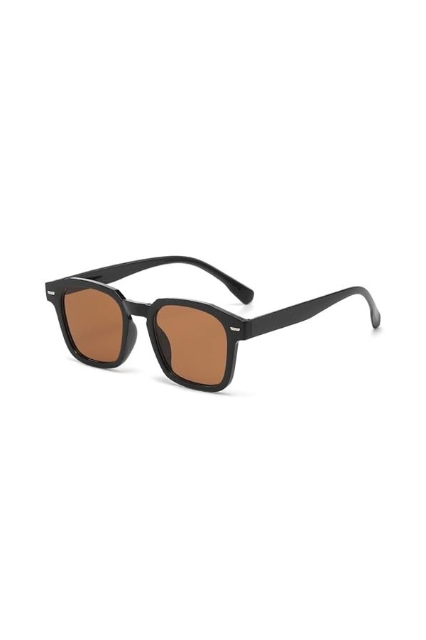Lunettes de soleil pour femme Lunettes de soleil pour homme Lunettes de soleil rétro tendance, marron