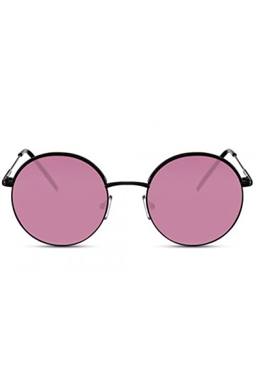 Cheapass Lunettes de soleil Femmes Style Vintage Rond en Métal avec Verres Violets Charmants Recyclés Bloquant les UV