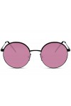 Cheapass Lunettes de soleil Femmes Style Vintage Rond en Métal avec Verres Violets Charmants Recyclés Bloquant les UV