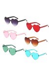 Lunettes Coeur, Lunettes de Soleil Coeur, Lunette de Soleil Rétro Sans Monture, Lunettes de Soleil Femme, Lunettes Vintage Hi