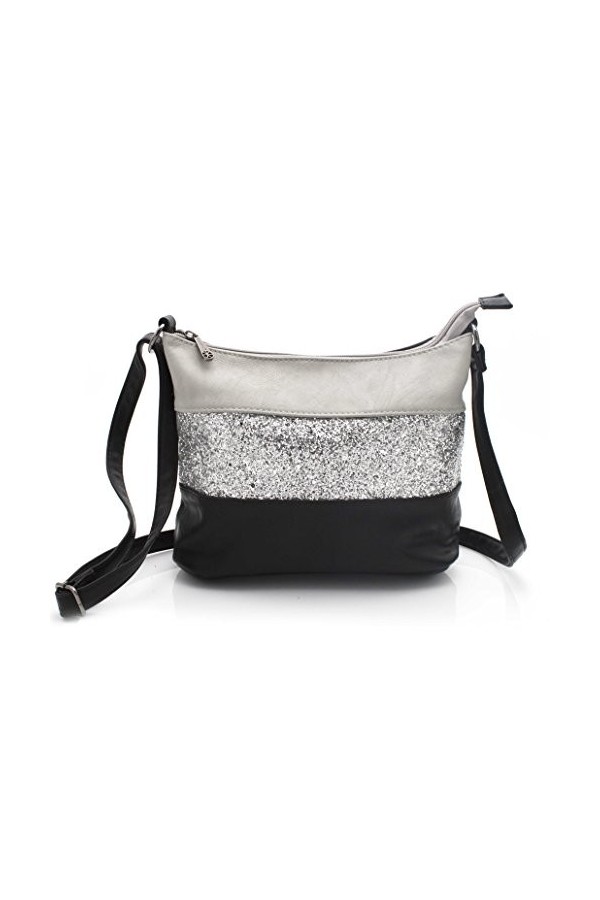 Gallantry - Sac Bandoulière Femme Paillettes Elégant - Sacoche Messenger Porté Epaule Tendance Multicolore Souple - Besace Sa