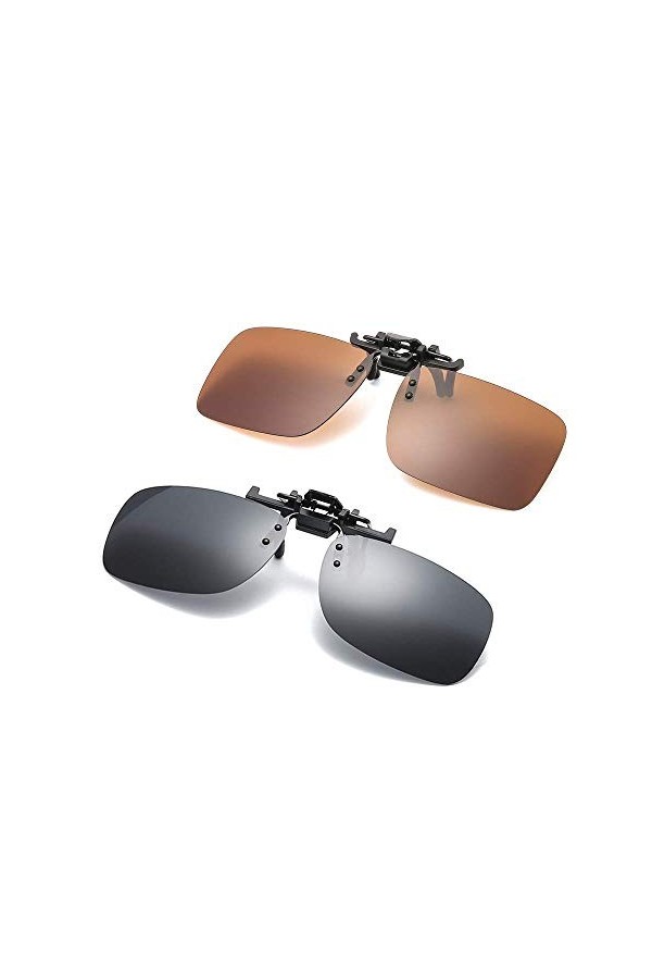 KoKoBin Lunettes de soleil polarisées avec clip anti-éblouissement - Pour homme et femme. - Bleu -