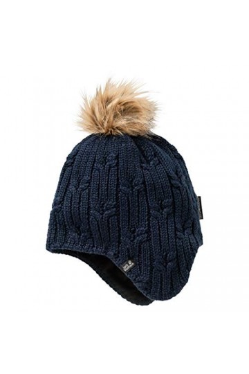 Jack Wolfskin STORMLOCK Braid Cap Women Chapeau, Midnight Blue, S Femme