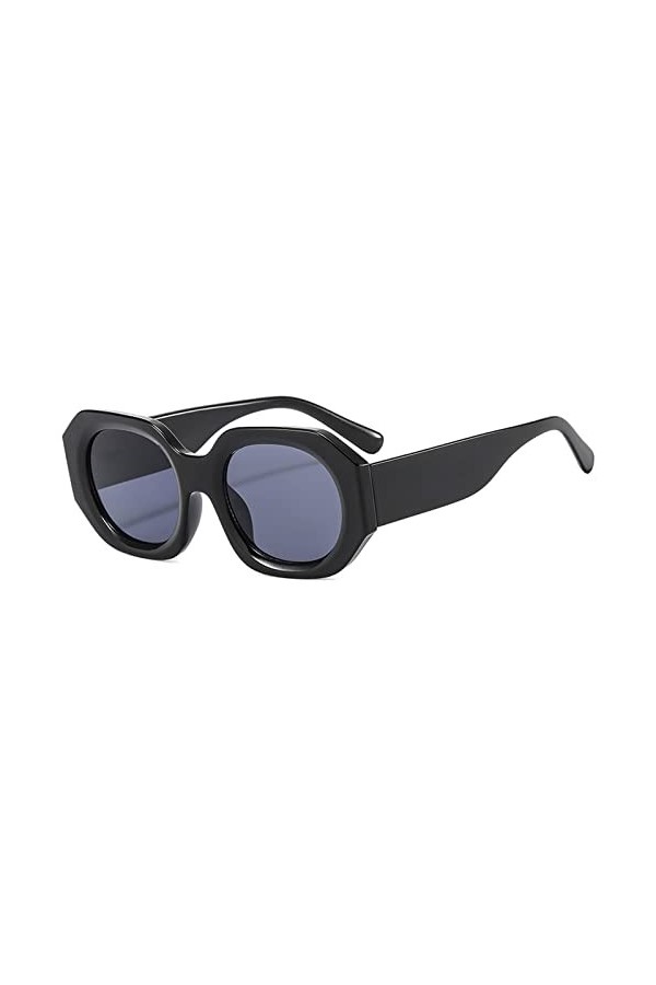 YAMEIZE Lunettes de Soleil Vintage Polygonales Carrées pour - Femmes Hommes Rétro Lunettes Rondes Rectangulaires Lunettes de 