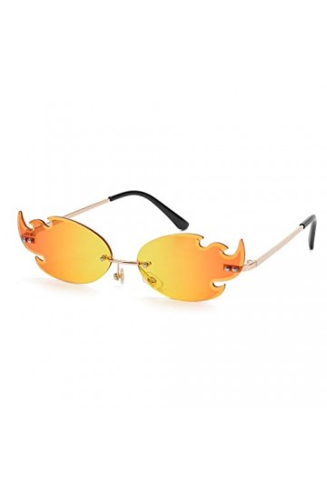 Pipihome Lunettes de Soleil Sans Monture, Nouveauté Parti Lunettes Flamme, Sans Cadre Lunette pour Anniversaires, Remises de 