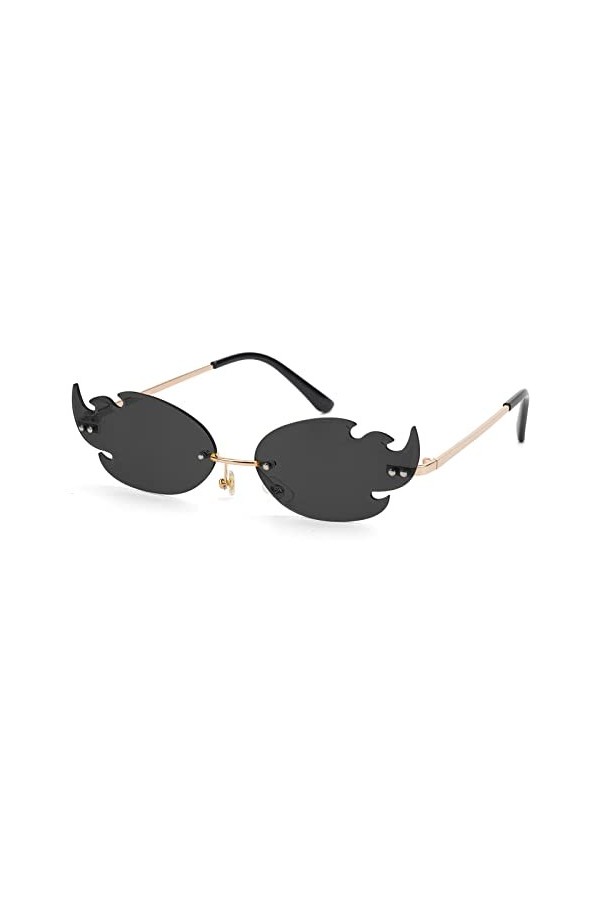 Pipihome Lunettes de Soleil Sans Monture, Nouveauté Parti Lunettes Flamme, Sans Cadre Lunette pour Anniversaires, Remises de 