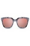 Cheapass Lunettes de Soleil Grises-Roses Serpent Oversize à Haut Plat XXL UV400 Lunettes Femmes