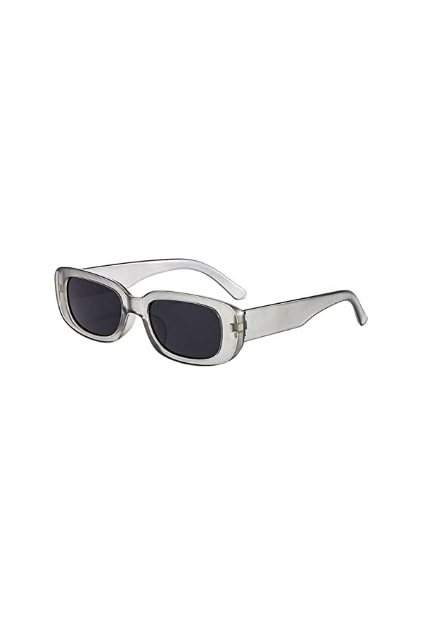 kowaku Lunettes de soleil rectangulaires Hommes Tendance Chunky Lunettes Léger Portable Élégant Style Rétro Lunettes de Solei