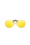 Clip Lunettes de Soleil Polarisées Unisexe Clip on Lunettes Embout polarisant pour porteurs de lunettes UV400 Conduite,pêche 