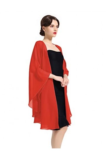 BEAUTELICATE Femme Étole Châle Elégant Foulard Boléro Cape en Mousseline de Soie Pour Robe de Soirée Mariage Mariée Cérémonie
