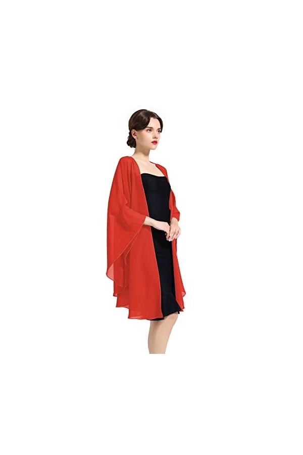 BEAUTELICATE Femme Étole Châle Elégant Foulard Boléro Cape en Mousseline de Soie Pour Robe de Soirée Mariage Mariée Cérémonie