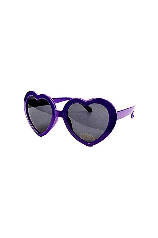 Lunettes de soleil femme vintage coeur - rigolotes - lolita - polarisées uv400 - violet - casual - moderne - fille