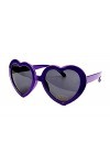 Lunettes de soleil femme vintage coeur - rigolotes - lolita - polarisées uv400 - violet - casual - moderne - fille