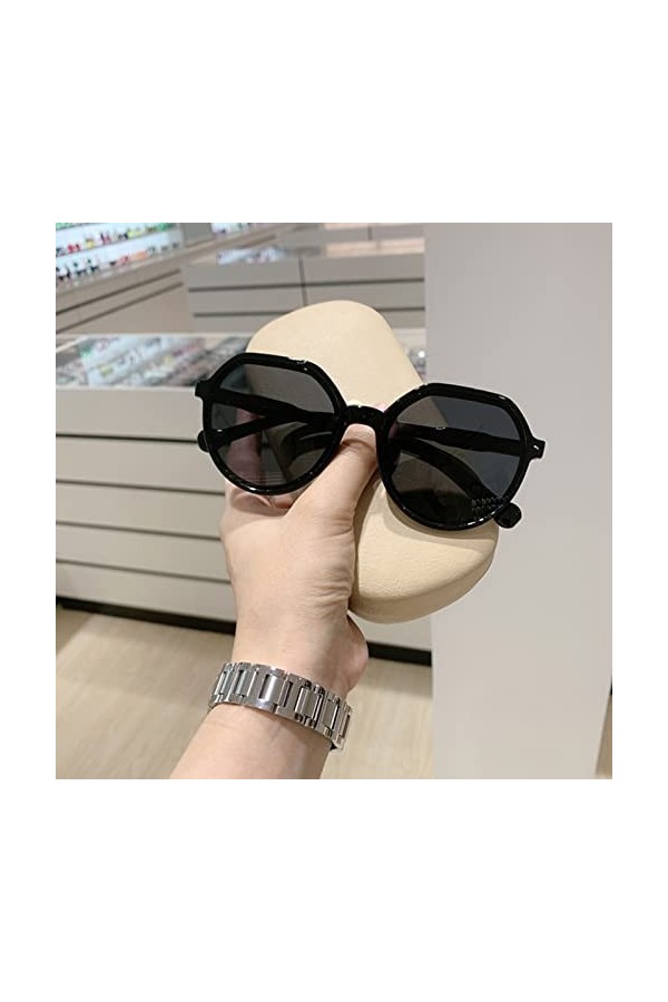 Tsm713 Lunettes de soleil fines rétro tendance pour femme, Noir , taille unique