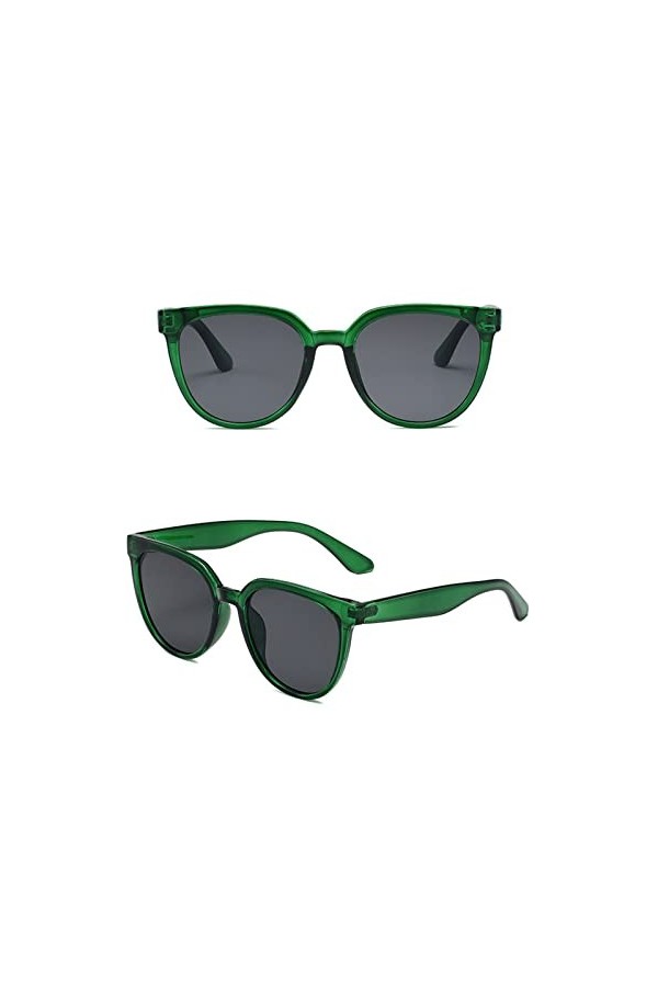 Dorjuli Lunettes de soleil polarisées rétro pour femme - Lunettes de soleil sans monture - Vision claire - Confortable - Haut