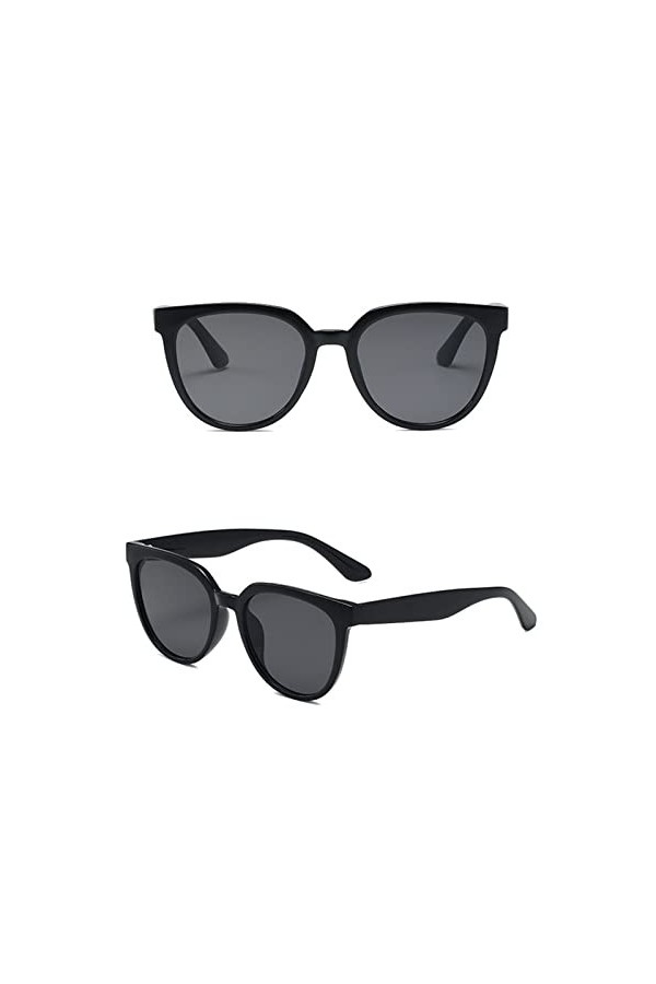 Dorjuli Lunettes de soleil polarisées rétro pour femme - Lunettes de soleil sans monture - Vision claire - Confortable - Haut