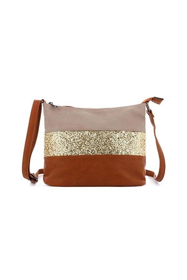 Gallantry - Sac Bandoulière Femme Paillettes Elégant - Sacoche Messenger Porté Epaule Tendance Multicolore Souple - Besace Sa