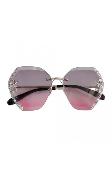DSOUWEH Lunettes de soleil polarisées Vintage à monture légère en strass pour femmes et hommes, confortables toute la journée