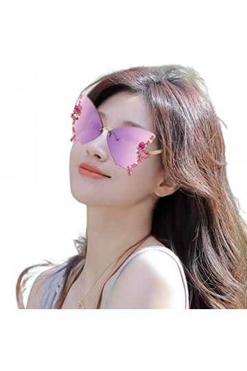 Jorzer Lunettes de soleil de papillon diamant Femmes Lunettes de soleil mignons Lunettes de soleil vintage Lunes de soleil Sp