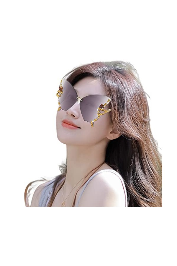 Jorzer Lunettes de soleil de papillon diamant Femmes Lunettes de soleil mignons Lunettes de soleil vintage Lunes de soleil Sp