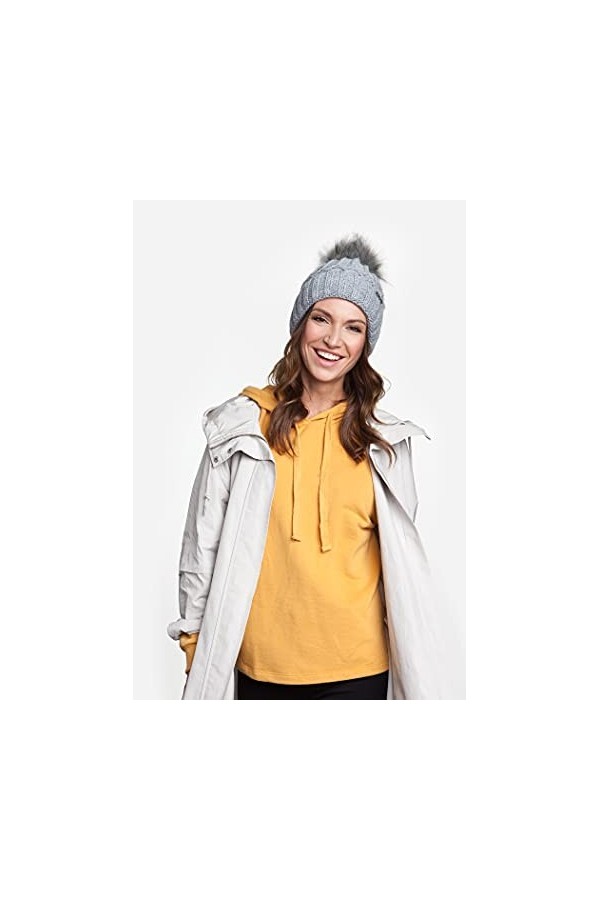 PaMaMi Bonnet pour Femme | Accessoires d’Hiver | 85% Acrylique 15% Polyamide | Circonférence : 55-58 cm | Gel Mordant | Bonne