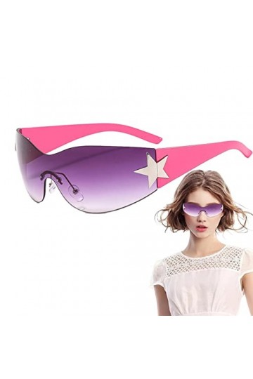 Y2Kk Lunettes de soleil Y2K pour femme, lunettes de soleil Y2K, lunettes de soleil Y2K, lunettes de sport UV400 pour lextéri