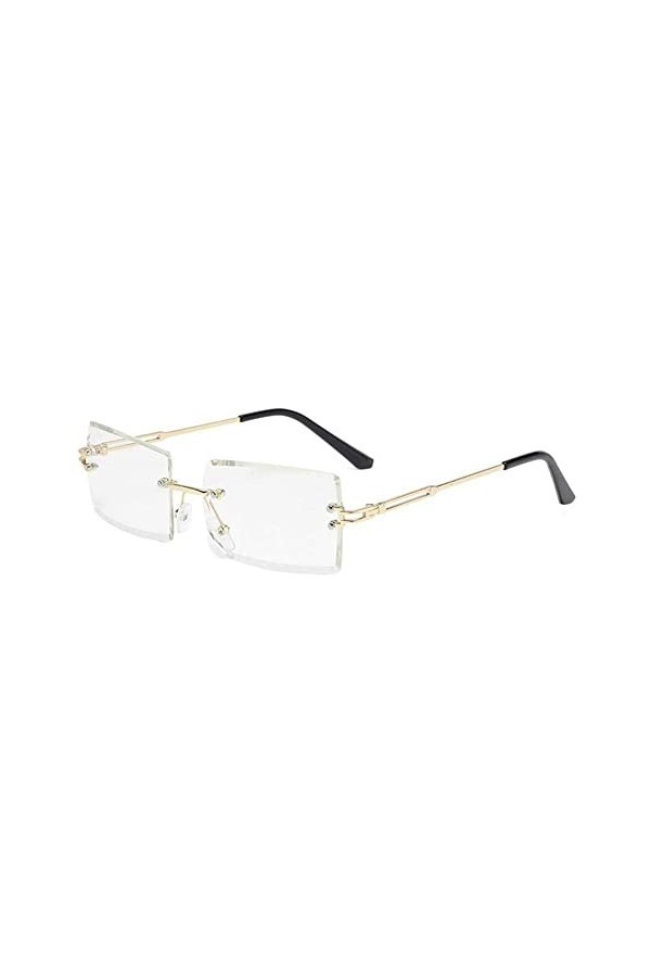 ZXCVWWE Lunettes de soleil à coupe sans monture pour femmes, lunettes de soleil carrées toutes assorties, lunettes de soleil 