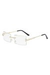 ZXCVWWE Lunettes de soleil à coupe sans monture pour femmes, lunettes de soleil carrées toutes assorties, lunettes de soleil 