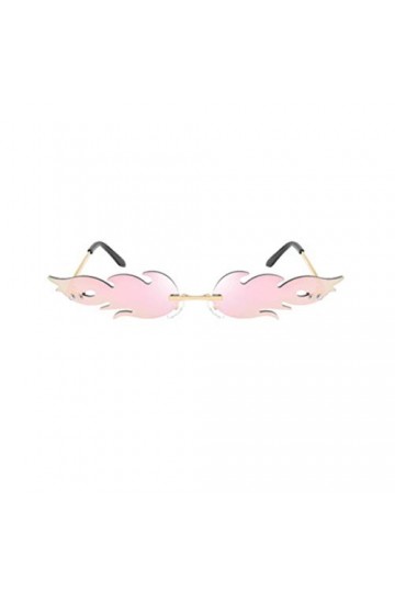 TOYANDONA 1Pc Mode Flamme Lunettes de Soleil Lunettes en Métal Clair Lunettes sans Cadre Nuances pour Les Femmes de Fête Fill