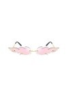 TOYANDONA 1Pc Mode Flamme Lunettes de Soleil Lunettes en Métal Clair Lunettes sans Cadre Nuances pour Les Femmes de Fête Fill