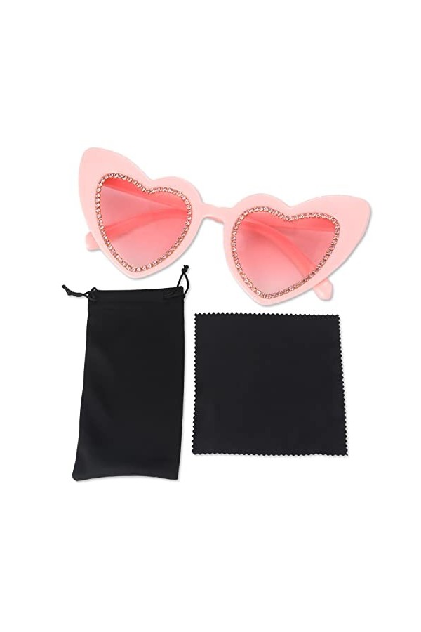 LUTER Lunettes de Soleil Coeur, Lunettes de Fête Lunettes de Saint Valentin Lunettes de Soleil de Mariée Lunettes de Soleil e