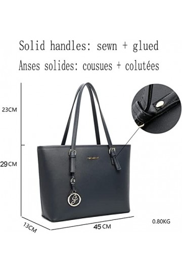Gallantry - Sac de cours Cabas FEMININ Noir , Noir Simple, Taille unique
