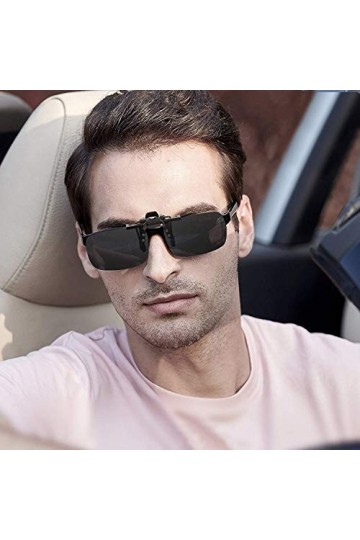 HREDZEO Lunettes Polarisées à Lentilles,2 pcs Clip Lunettes de Soleil Unisexe Verres Polarisés Hommes/Femmes UV400 Verres Rec