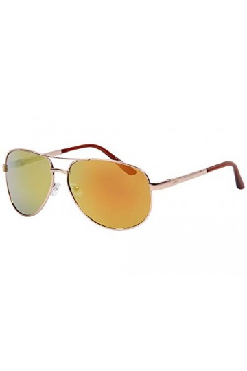 Alsino V-1508 UV-400 Lunettes de soleil pour homme et femme avec cadre en métal et plastique - Jaune - taille unique