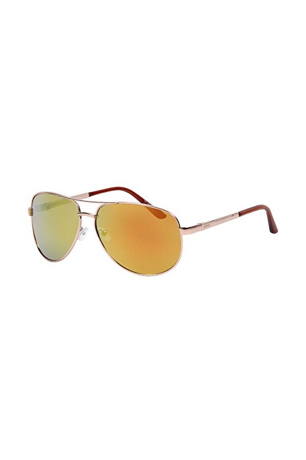 Alsino V-1508 UV-400 Lunettes de soleil pour homme et femme avec cadre en métal et plastique - Jaune - taille unique