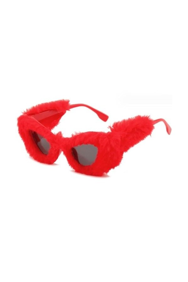 Femmes En Peluche Floue Lunettes De Doux Lunettes De Mode Femme Surdimensionné Lunettes De Chat Pour Fête Dhiver Cosplay Dat