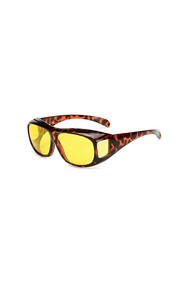 KINLOU Hommes et Femmes Lunettes de soleil - Lunettes de Vision Nocturne Polarisée/Lunettes de Soleil UV400 pour Porteurs de 